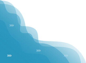 Abstract Blue Wavy Transparent Corner