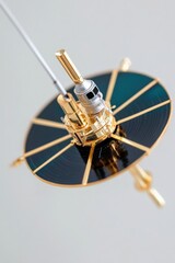 Satellite model on a light background, space for a title at the top. 