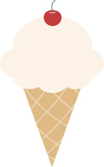 vanilla ice cream cone 