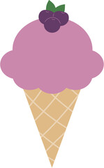 blueberry ice cream cone