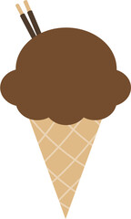 chocolate ice cream cone