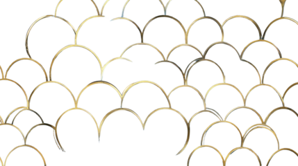 geometric art deco pattern isolated on transparent background