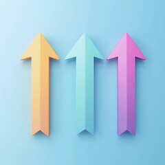 Stylish Modern Business Success Concept with Colorful Arrows