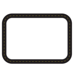 asphalt road isolated on white