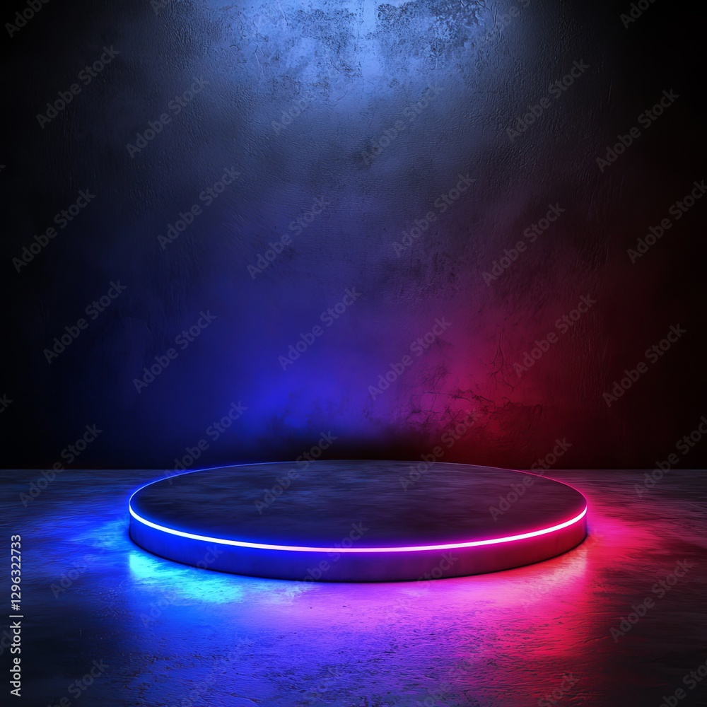 Poster a futuristic hud with neon overlays and dynamic data visualization forms the basis of an abstract te