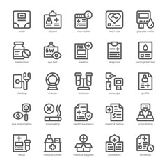 Health Checkup Icon pack for your website, mobile, presentation, and logo design. Health Checkup Icon outline design. Vector graphics illustration and editable stroke.