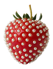 PNG Strawberry fruit pearl decoration.