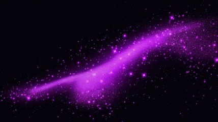 Purple stardust trail glowing against a dark background
