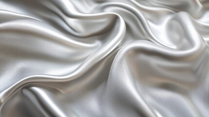 Fototapeta premium Smooth flowing fabric displaying elegant waves and attractive surface textures