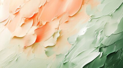 Fototapeta premium Abstract oil painting displays layered brushstrokes of various pastel colors