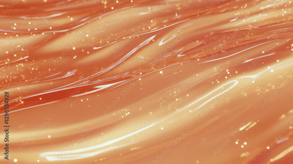 Poster elegant abstract background with flowing makeup textures in warm hues for creative design