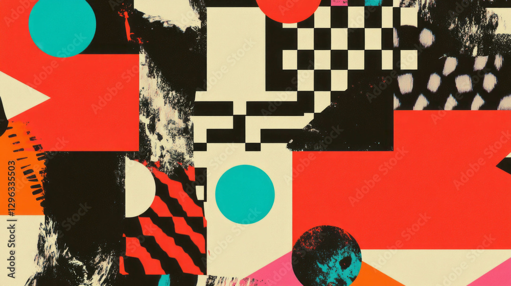 Poster vibrant abstract geometric background for modern design projects