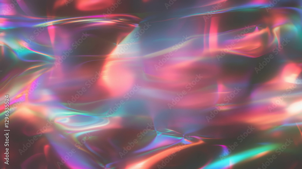 Poster abstract colorful light beams on dark background for artistic design