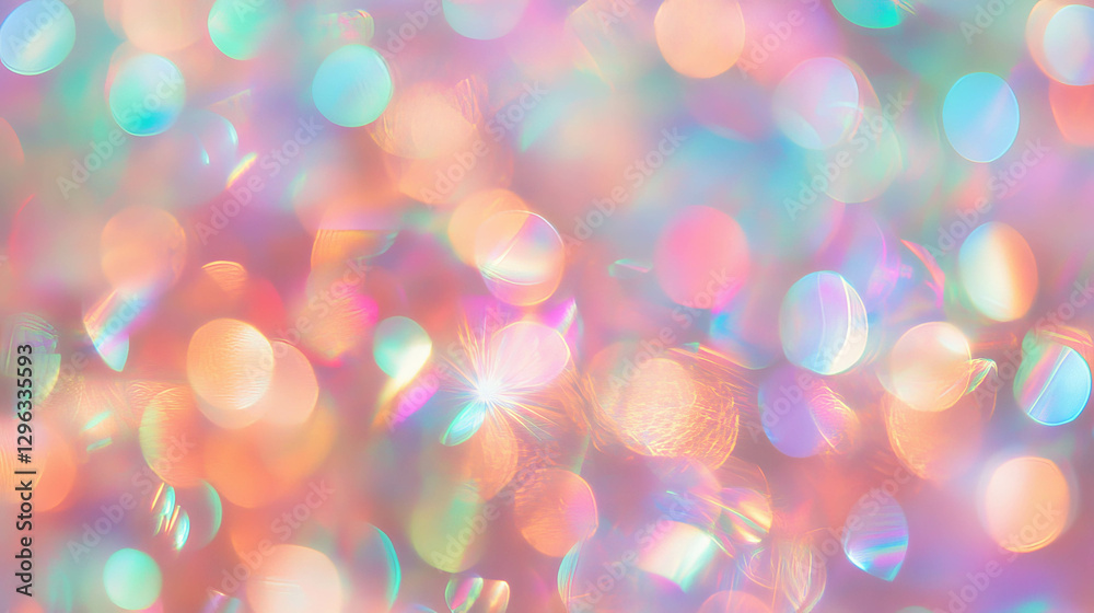 Aufkleber Vibrant abstract light patterns with multicolored bokeh background for creative design