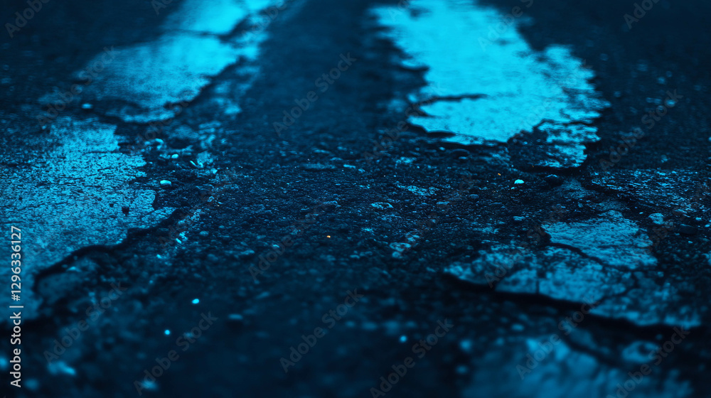 Poster asphalt texture with cracks and potholes for urban background design