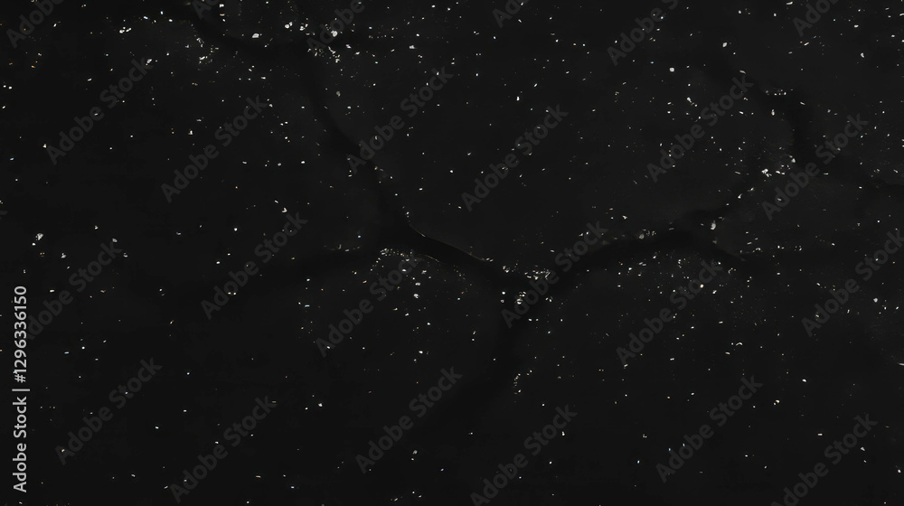 Poster Dark asphalt texture with cracks and potholes for background design