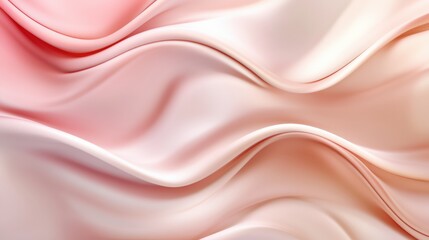 Elegant silk fabric drapes softly in varying shades of pink and cream creating a serene and luxurious texture. Generative AI