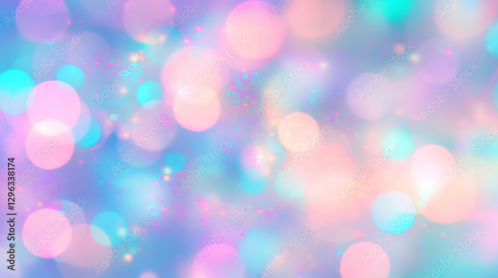 Poster soft pastel abstract background with blurred bokeh lights for creative design