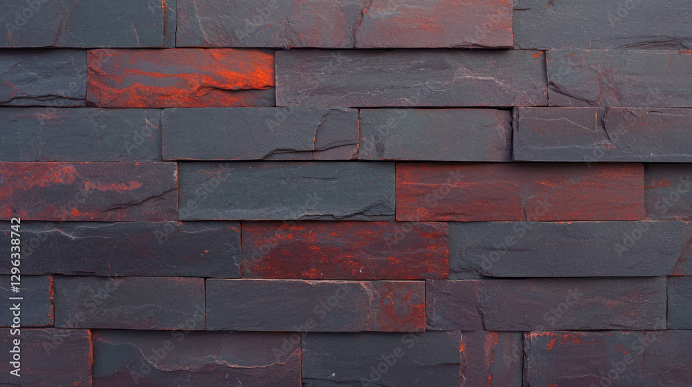 Poster rustic brick wall with chipped texture - ideal for industrial design and background use