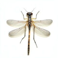 Detailed view of a dragonfly under natural light