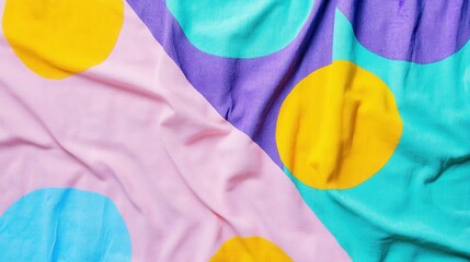 Vibrant Beach Towel with Fun Dot Patterns