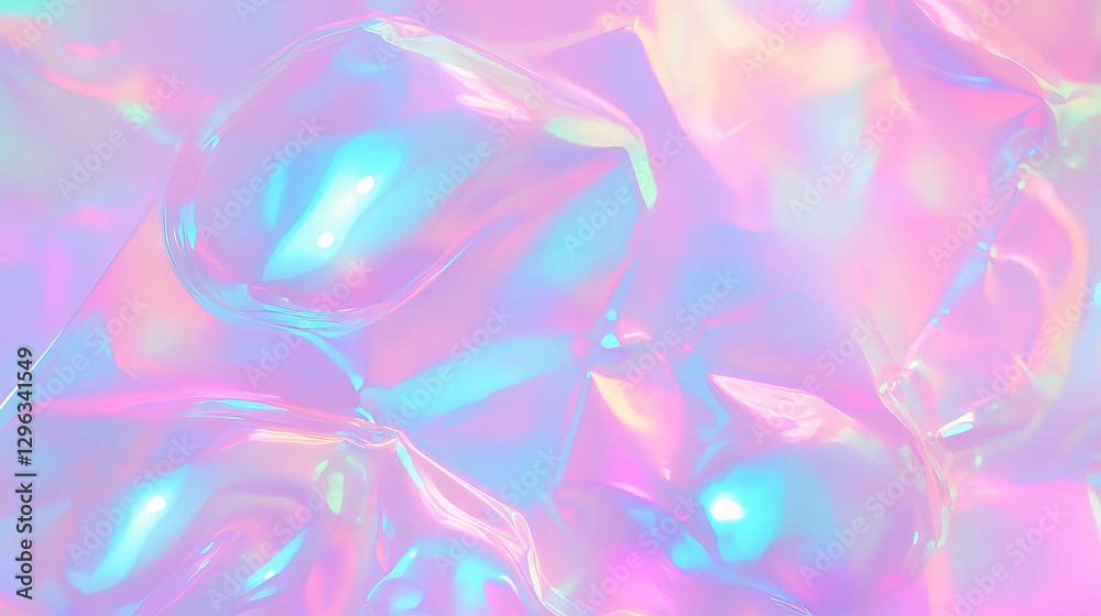 Poster iridescent bubble texture background for creative design projects