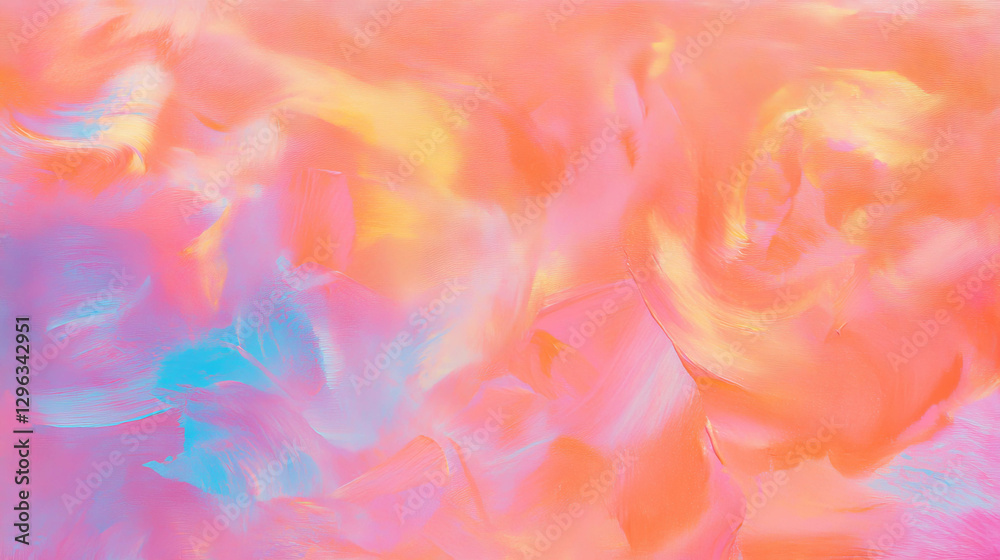 Poster Vibrant abstract background with textured canvas and soft brush strokes
