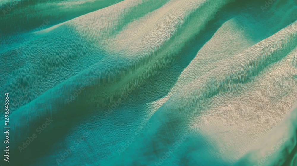 Poster textured fabric overlay on canvas background for artistic design and decoration