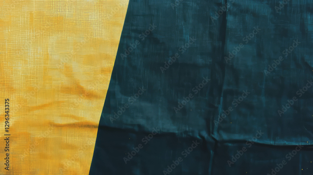Poster Textured fabric canvas background with color contrast for design