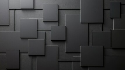 Abstract Dark Wall with Geometric Shapes and Textures Overlay