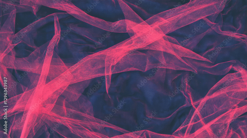 Poster Abstract pink and blue fabric pattern with canvas texture for creative design
