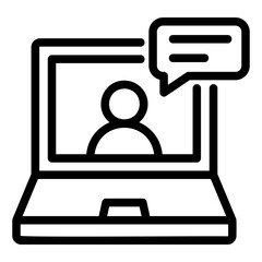 video call Line Icon