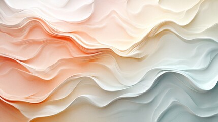 Abstract layered pastel colors create a flowing and textured design
