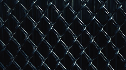 Industrial chain link fence texture with dark background for design projects