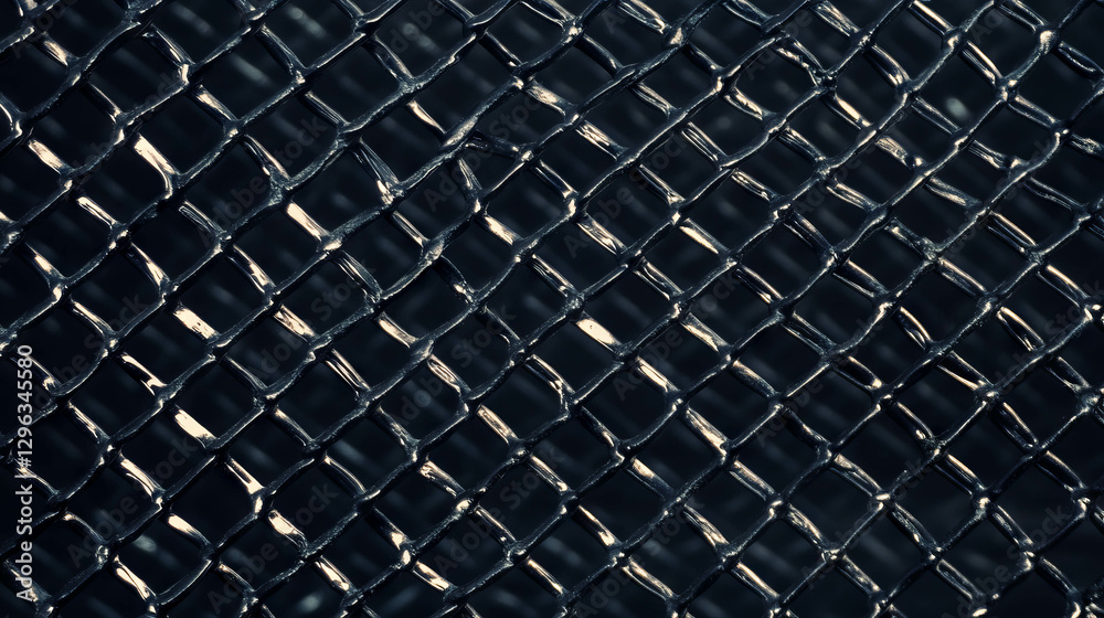 Poster textured chain link fence background with dark tones for industrial design