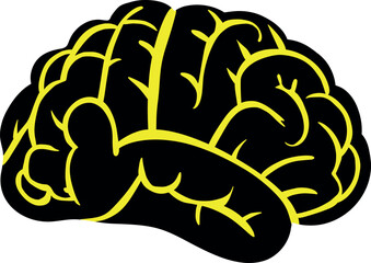 A detailed illustration of the human brain, symbolizing intelligence, creativity, and neural activity. Perfect for educational, medical, and scientific content related to cognition and mental processe