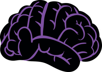 A detailed illustration of the human brain, symbolizing intelligence, creativity, and neural activity. Perfect for educational, medical, and scientific content related to cognition and mental processe