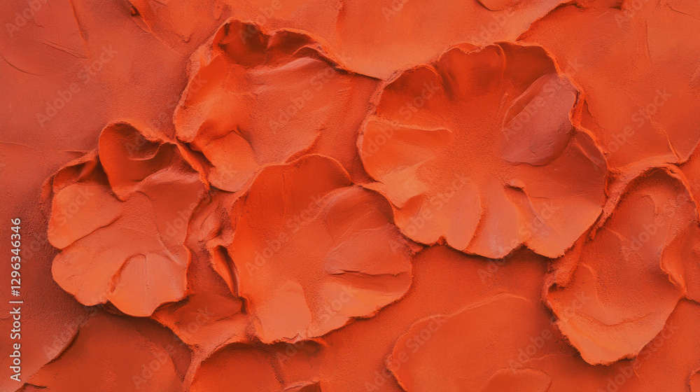 Poster Abstract clay texture with impressed patterns for creative design