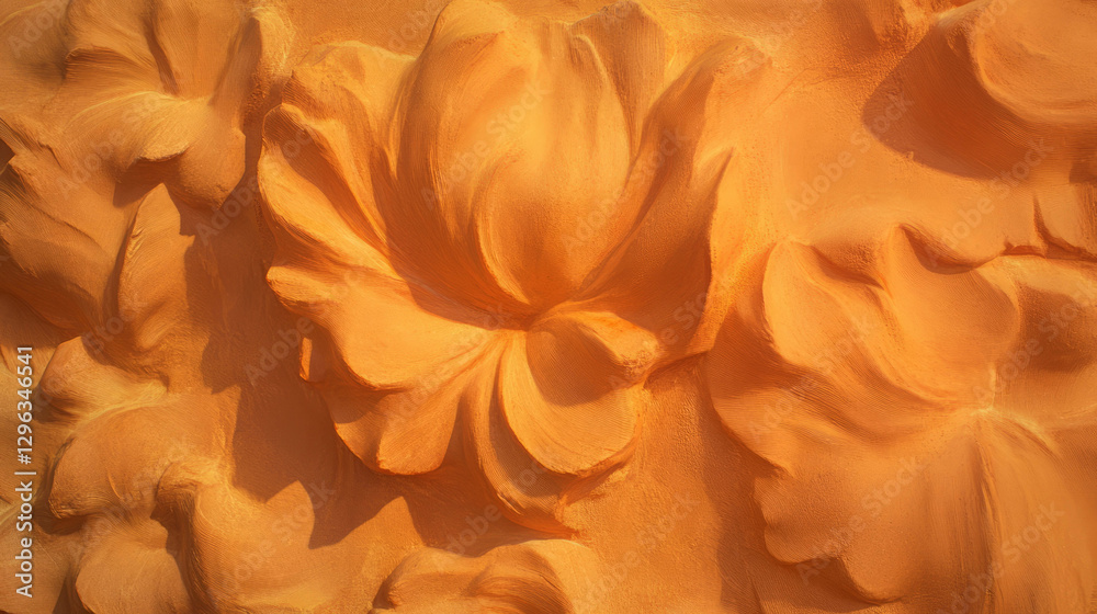 Poster intricate clay texture background with sculpted details for creative design