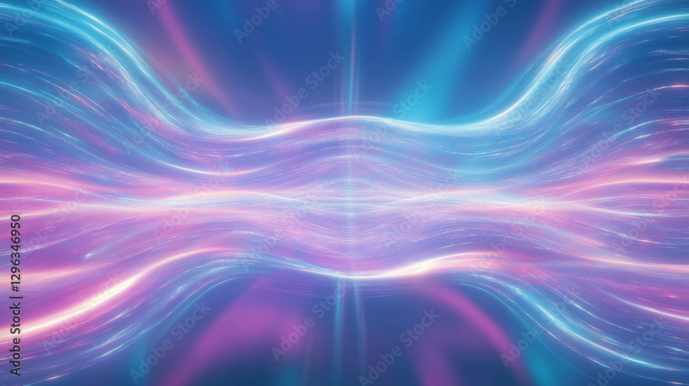 Poster Colorful energy waves and flowing patterns for dynamic background design