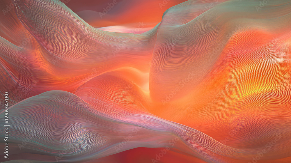 Poster vibrant abstract background with colorful flowing light trails for creative design