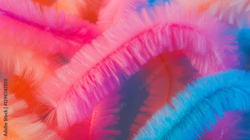 Aufkleber vibrant abstract background featuring colorful pipe cleaners for creative design projects