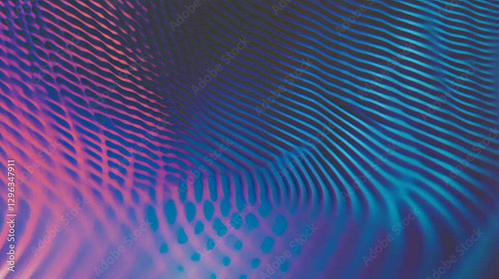 Aufkleber Vibrant abstract design with concentric circular patterns and dynamic wavy lines