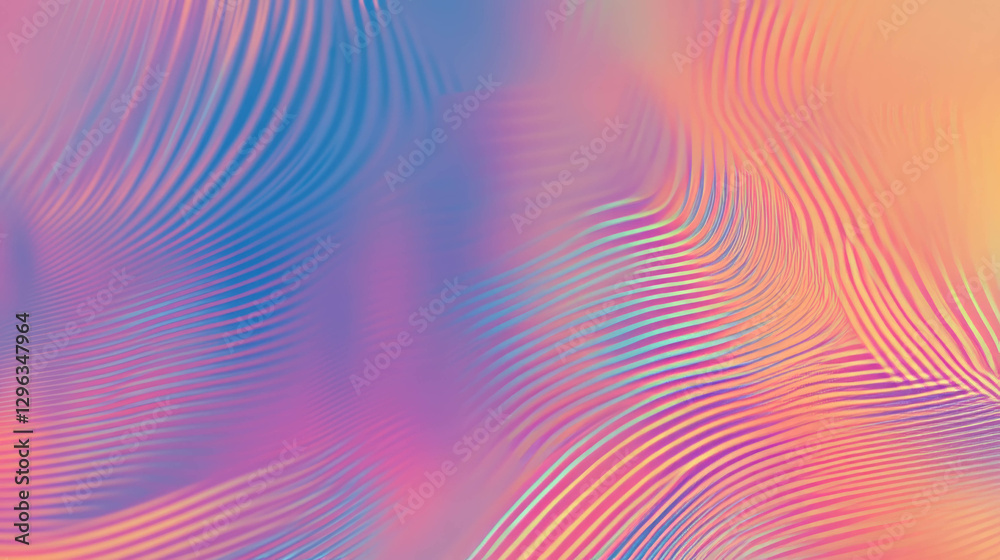 Poster Colorful abstract background of concentric circles with gradient radiance for design