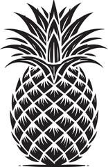 Obraz premium pineapple clipart vector, pineapple vector illustration, pineapple silhouette logo vector, pineapple black and white background