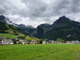 Engelberg village in Switzerland