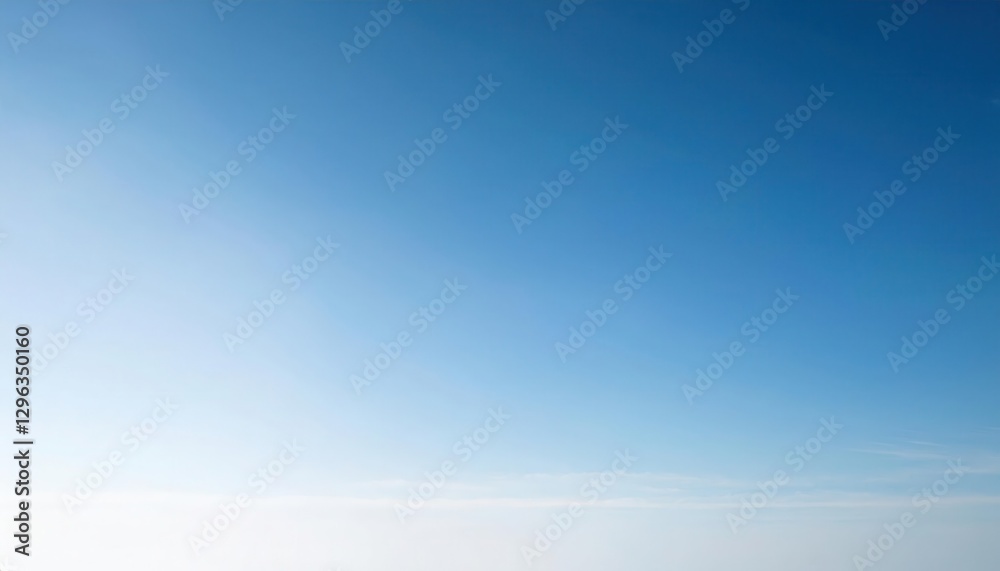 Aufkleber serene clear blue sky with soft gradient from deep azure to pale white, minimalistic background for 