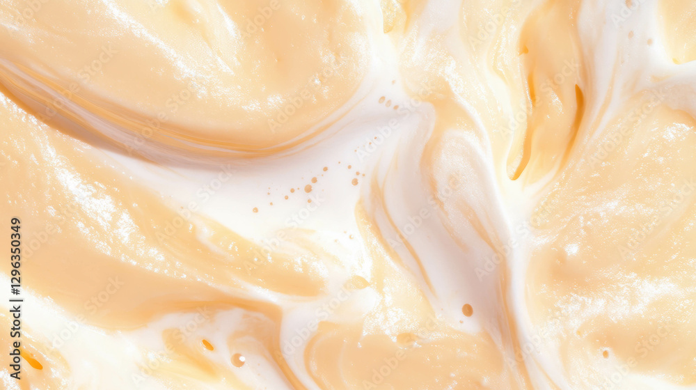Poster Soft creamy beige foam texture for design and background use