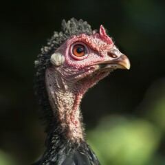 Majestic close up of a wild turkey in nature