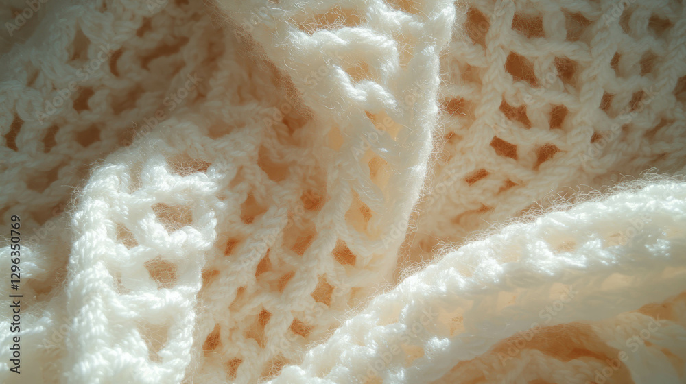 Poster intricate crocheted fabric texture for creative background design